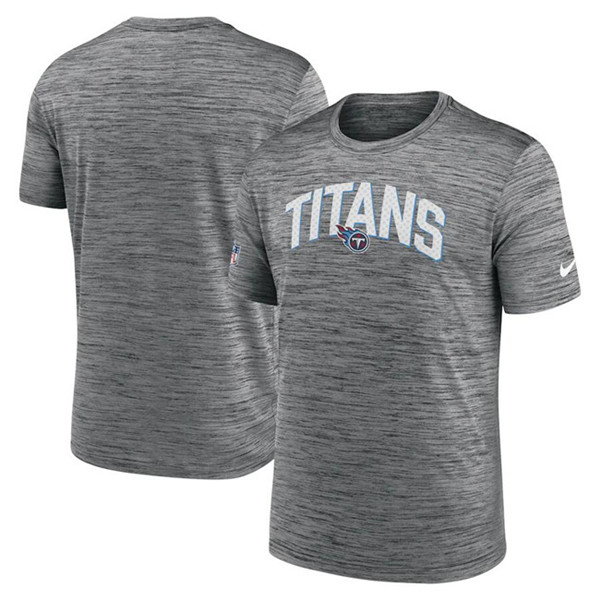 Men's Grey Tennessee Titans Sideline Velocity Stack Performance T-Shirt